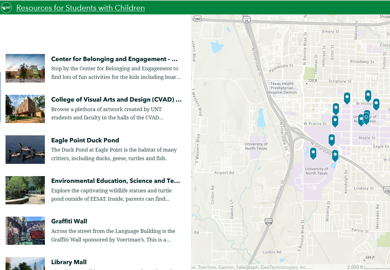 An image from the child-friendly locations resource map